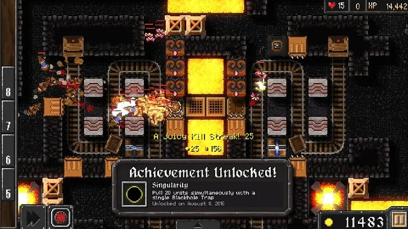 Ảnh chụp màn hình Dungeon Warfare hiển thị nhiều loại bẫy