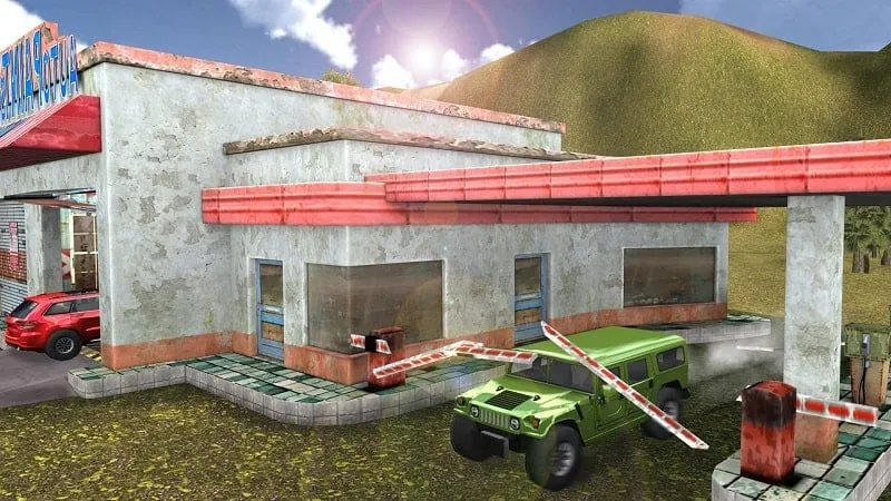 Cảnh đua xe trong Extreme SUV Driving Simulator
