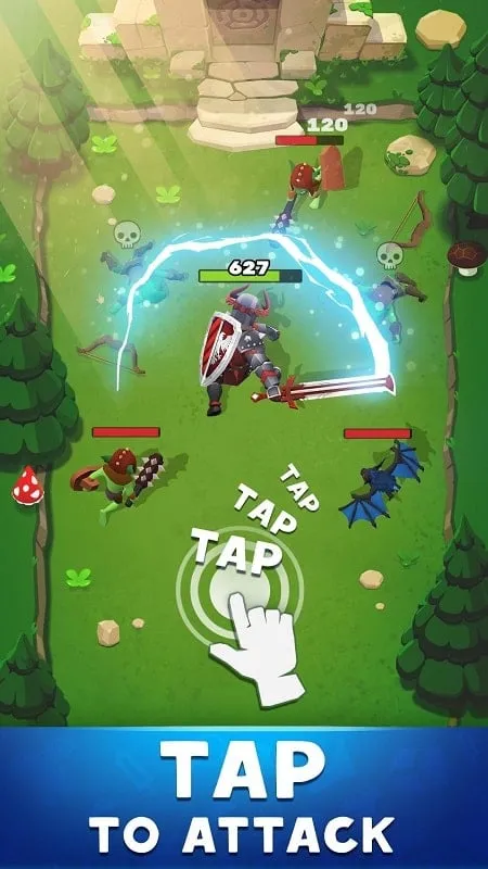 Chiến đấu với quái vật trong Brawl King