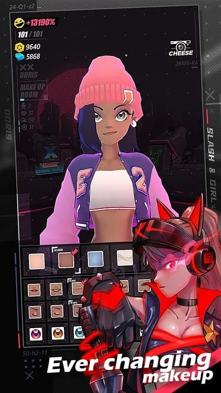 Doris đang chạy trong game Slash & Girl