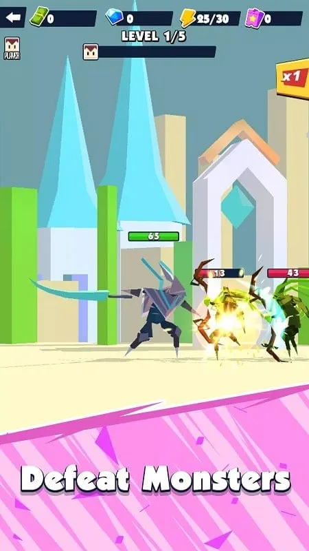 Giao diện game Hero Fantasy Master với tính năng mod