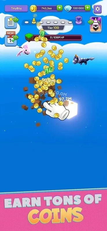 Giao diện game Tiny Worlds mod apk