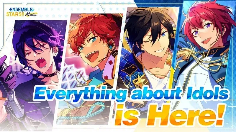 Giao diện mod trong Ensemble Stars Music