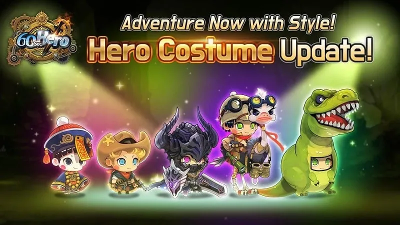 Hình ảnh chiến đấu trong 60 Seconds Hero