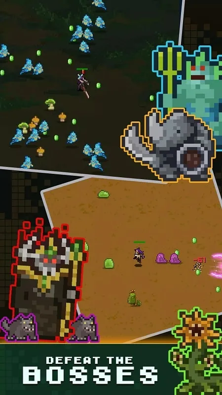 Hình ảnh chiến đấu trong game Magic Pixel Survival
