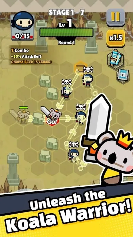 Hình ảnh minh họa cách chơi của game Combo Koala