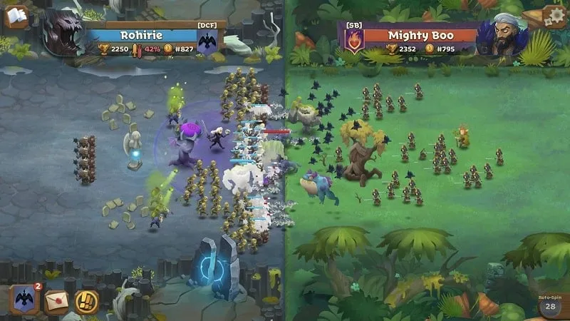 Hình ảnh minh họa tính năng mod trong Battle Legion