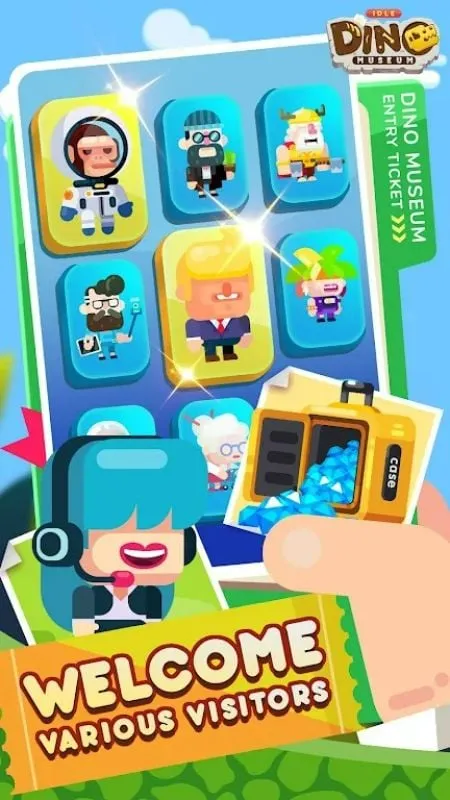 Hình ảnh nâng cấp bảo tàng trong game Idle Dino Museum