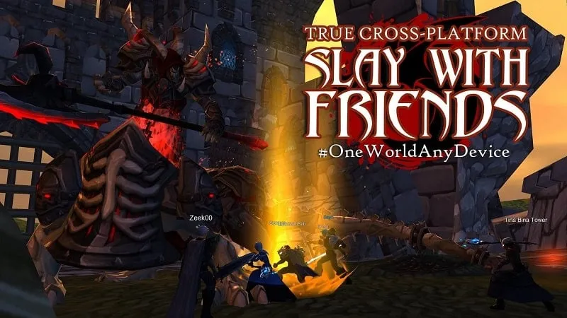 Hình ảnh nhân vật sử dụng kỹ năng trong game AdventureQuest 3D