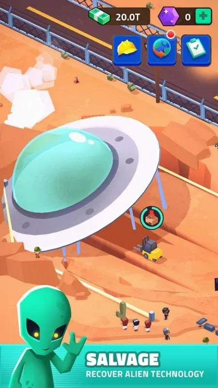 Người ngoài hành tinh trong Idle Area 51 Mod Apk