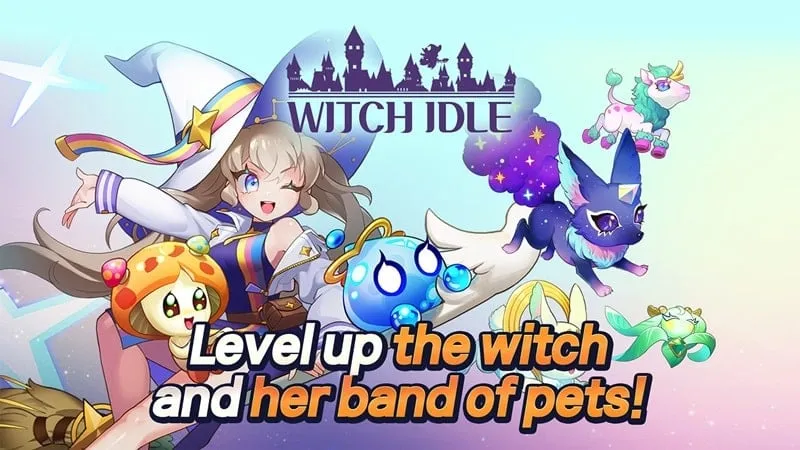 Nhân vật phù thủy trong game Witch Idle