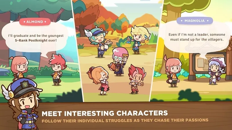 Nhân vật trong game Postknight 2
